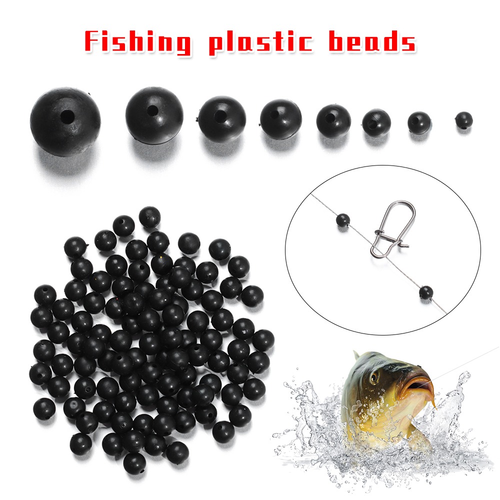 Fishing Lure Accessories - 100 قطعة/الوحدة الصيد الخرز الفضاء سدادة