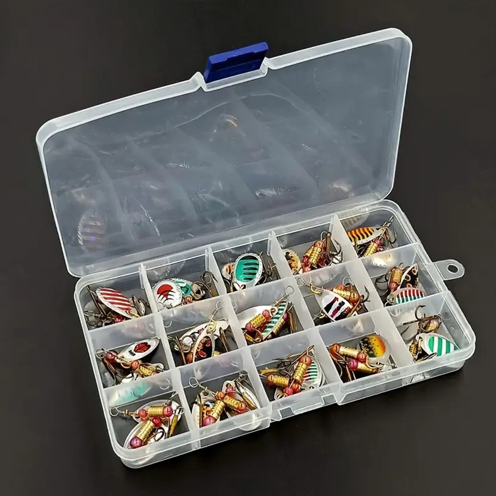 Fishing Lure Spoon - 30 قطعة طُعم صيد معدني دوار